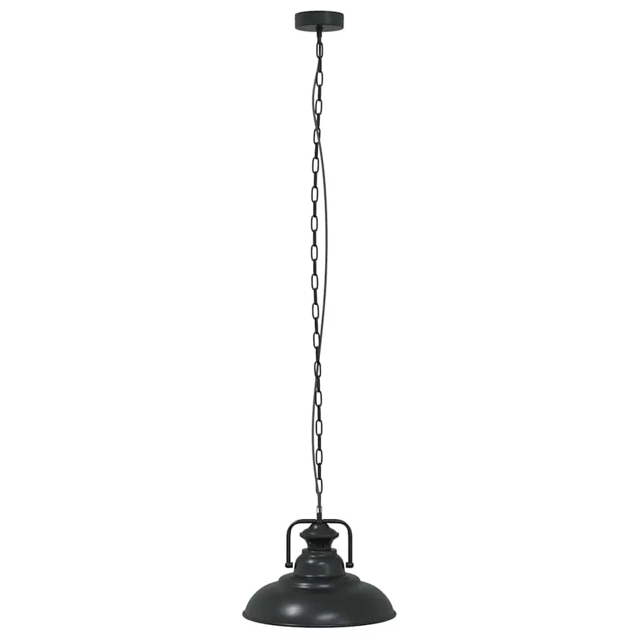 Lampe suspendue E27 noir Ø 31 cm fer - 2