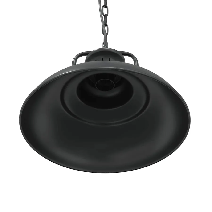 Lampe suspendue E27 noir Ø 31 cm fer - 9