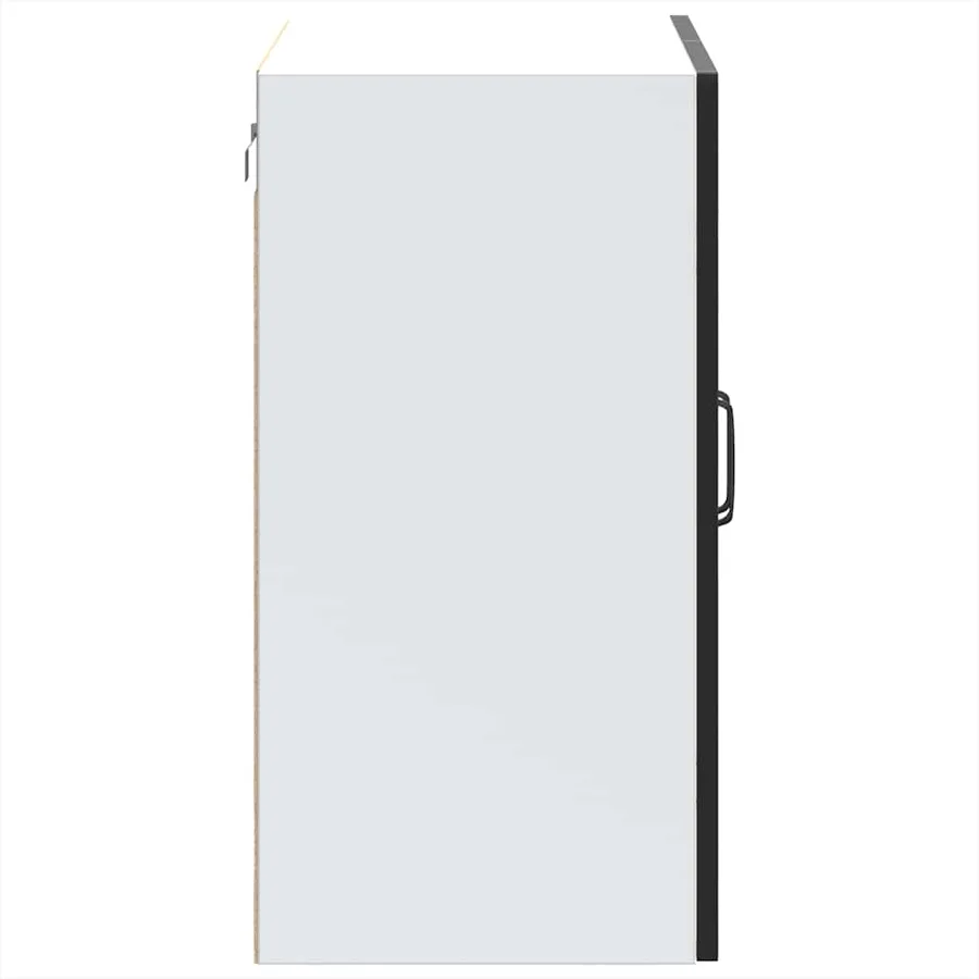 Armoire murale de cuisine avec porte en verre Kalmar noir - 8