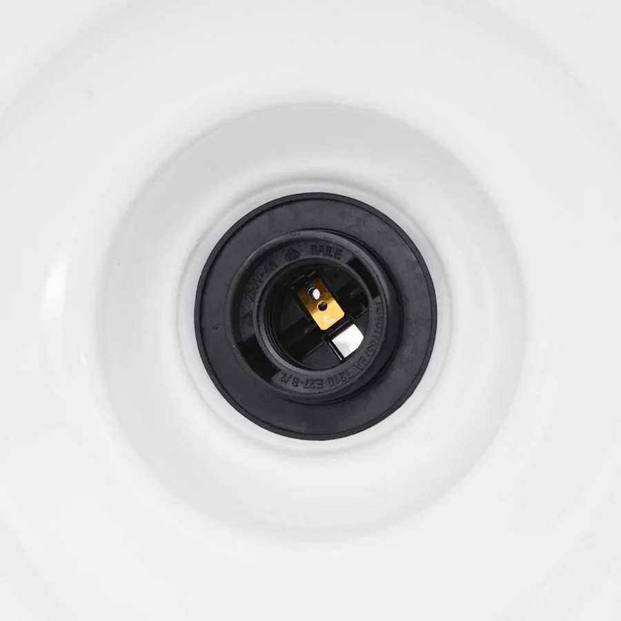 Lampe suspendue réglable hauteur E27 blanc brillant Ø31cm métal - 10