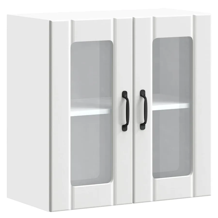 Armoire murale de cuisine avec porte en verre Lucca blanc - 2