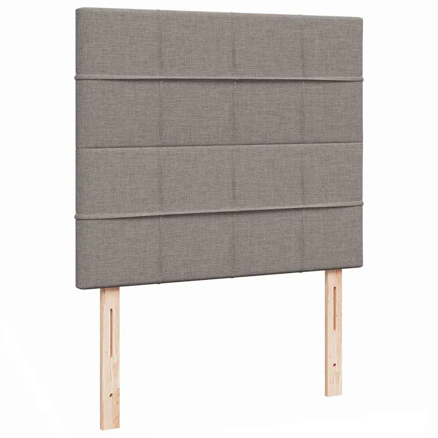 Cadre de lit ottoman avec matelas taupe 120x200 cm tissu - 10