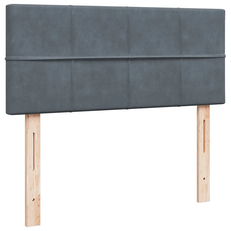 Cadre de lit ottoman et matelas gris foncé 120x200 cm velours - 8