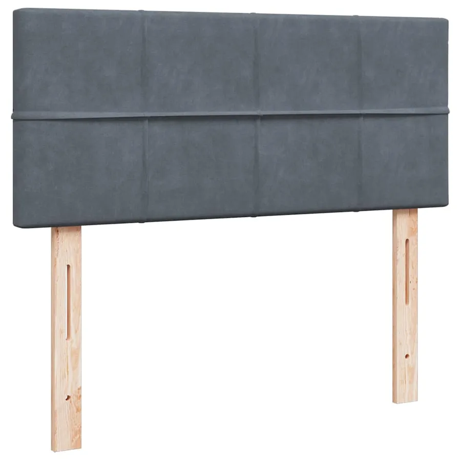 Cadre de lit ottoman et matelas gris foncé 120x200 cm velours - 7