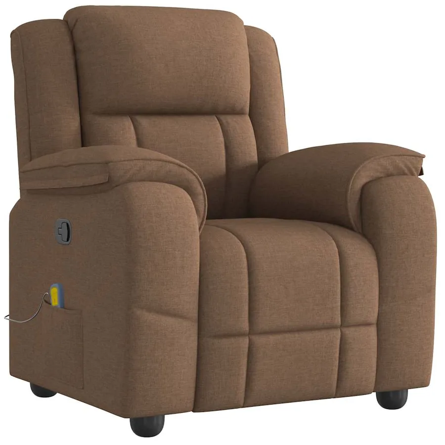 Fauteuil de massage inclinable Marron Tissu - 2