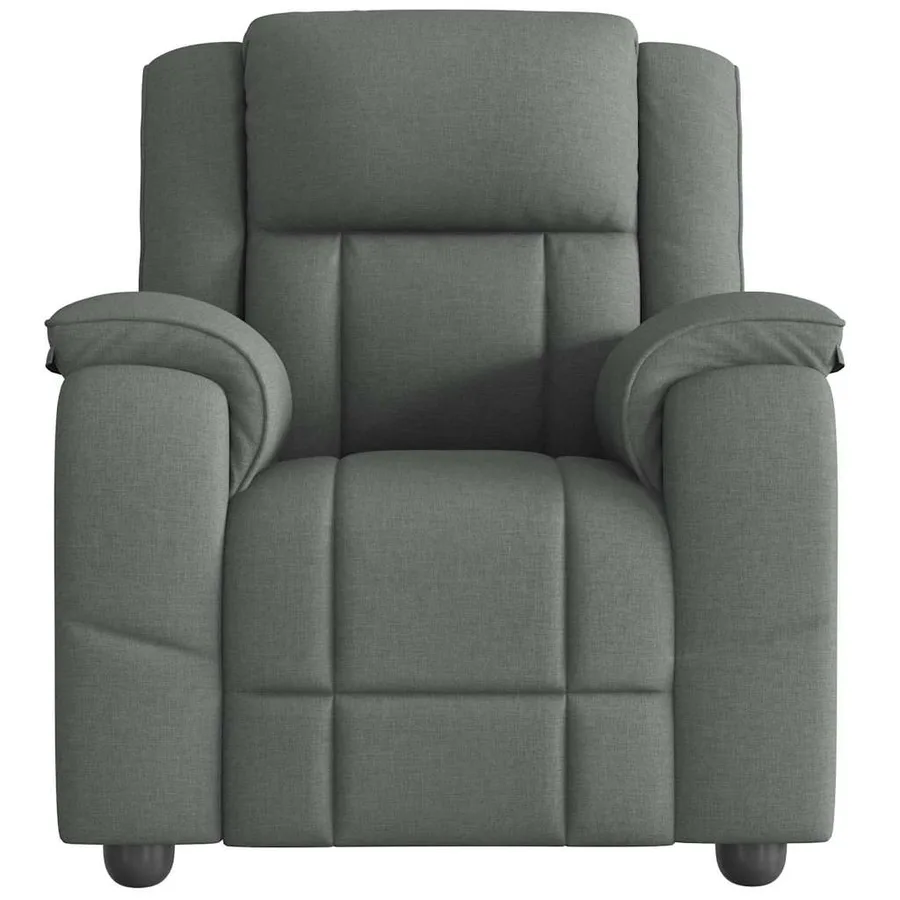 Fauteuil de massage inclinable Gris foncé Tissu - 3
