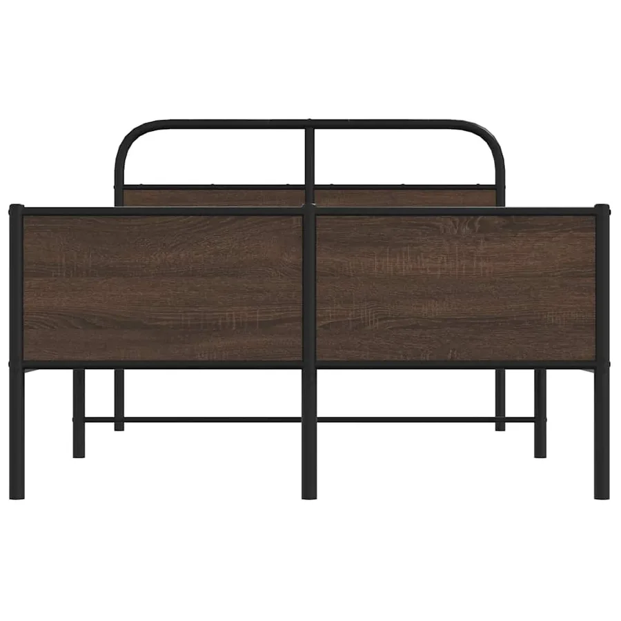 Cadre de lit sans matelas 120x190 cm chêne marron - 5