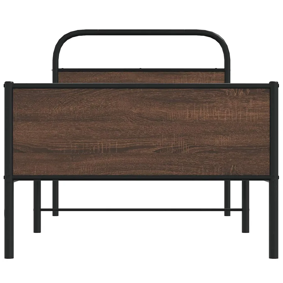 Cadre de lit sans matelas 100x200 cm chêne marron - 5