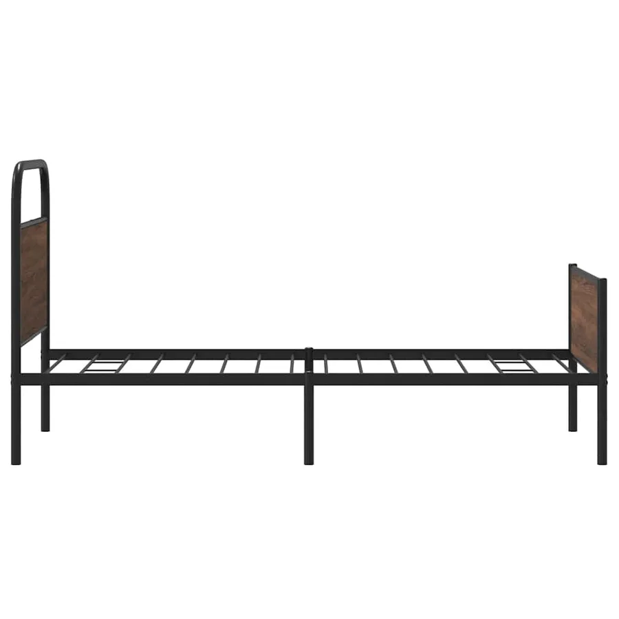 Cadre de lit sans matelas 100x200 cm chêne marron - 6