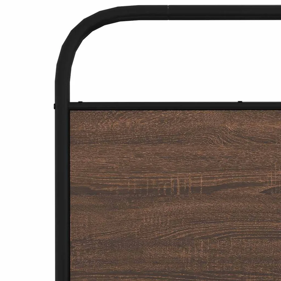 Cadre de lit sans matelas 100x200 cm chêne marron - 8