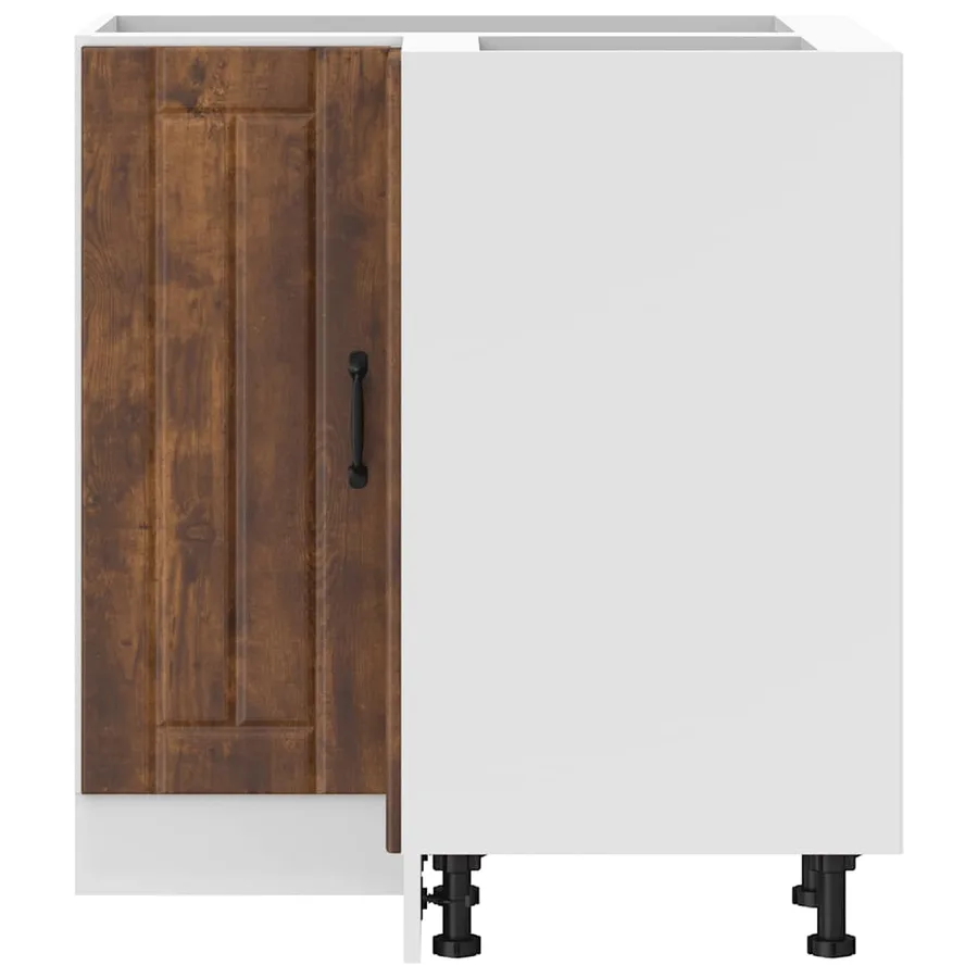 Armoire d'angle de cuisine Lucca chêne fumé bois d'ingénierie - 5