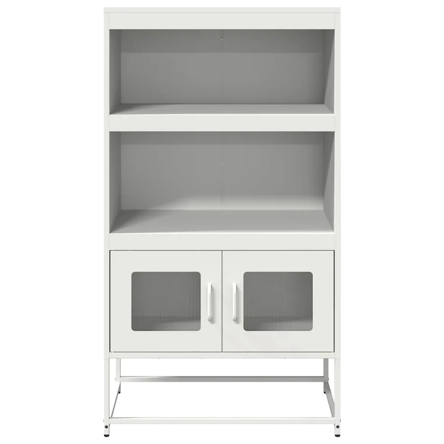 Buffet haut blanc 68x39x123 cm acier - 5