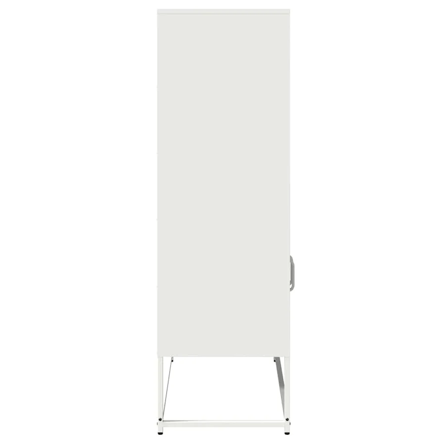 Buffet haut blanc 68x39x123 cm acier - 7