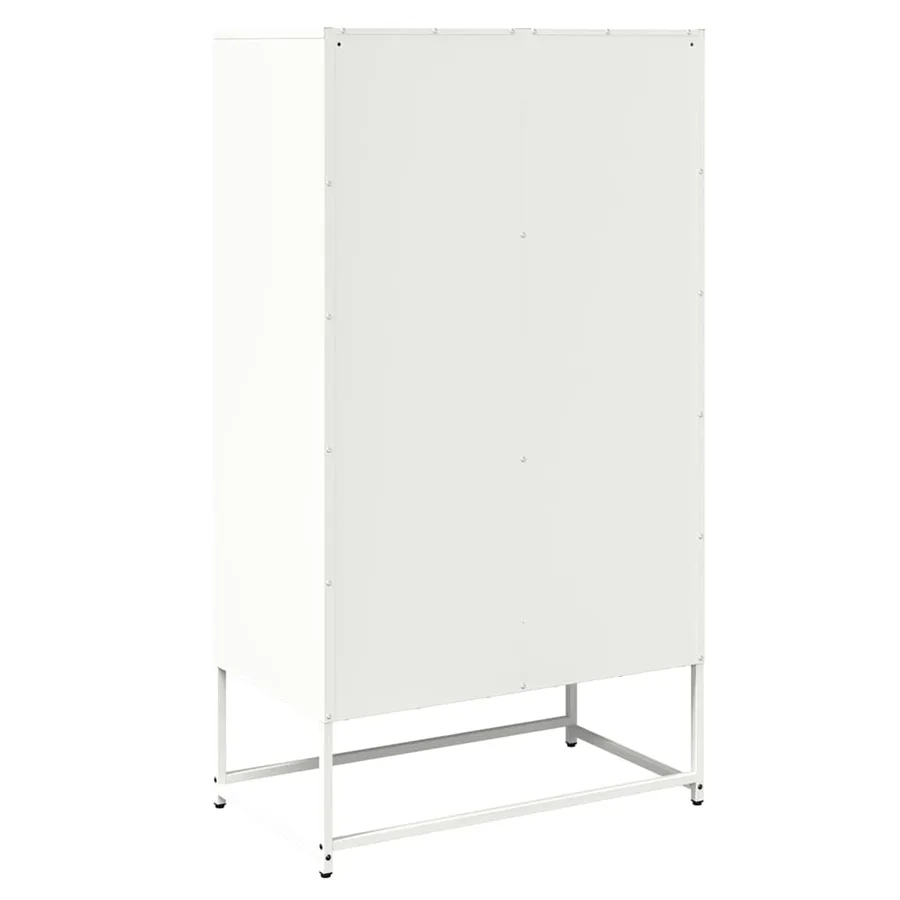 Buffet haut blanc 68x39x123 cm acier - 8