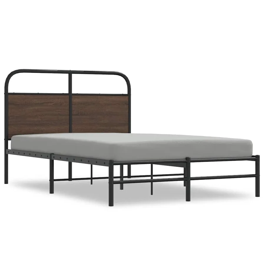 Cadre de lit sans matelas 120x200 cm chêne marron - 2