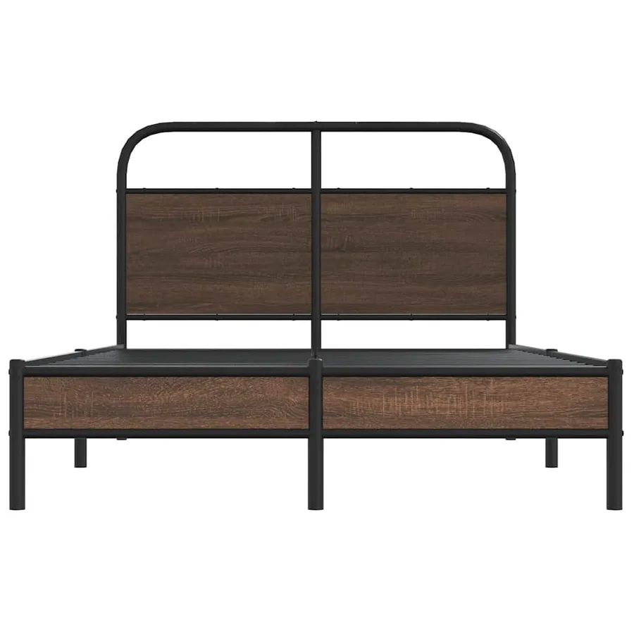 Cadre de lit sans matelas 120x200 cm chêne marron - 5