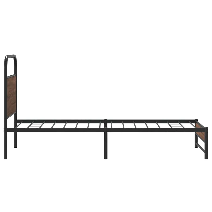 Cadre de lit sans matelas 100x190 cm chêne marron - 6