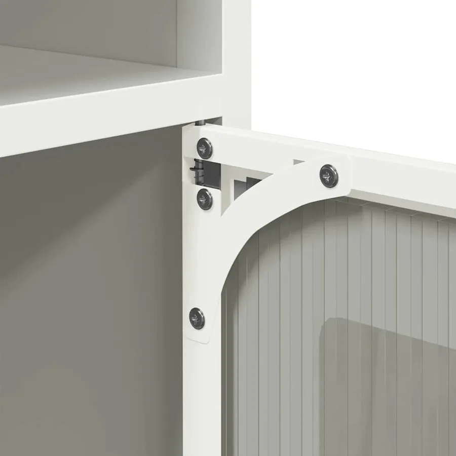 Buffet blanc 100,5x39x107 cm acier laminé à froid - 11