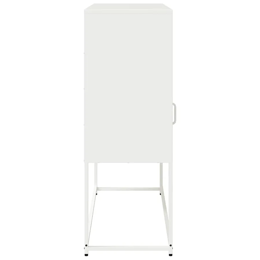 Buffet blanc 100,5x39x107 cm acier laminé à froid - 7