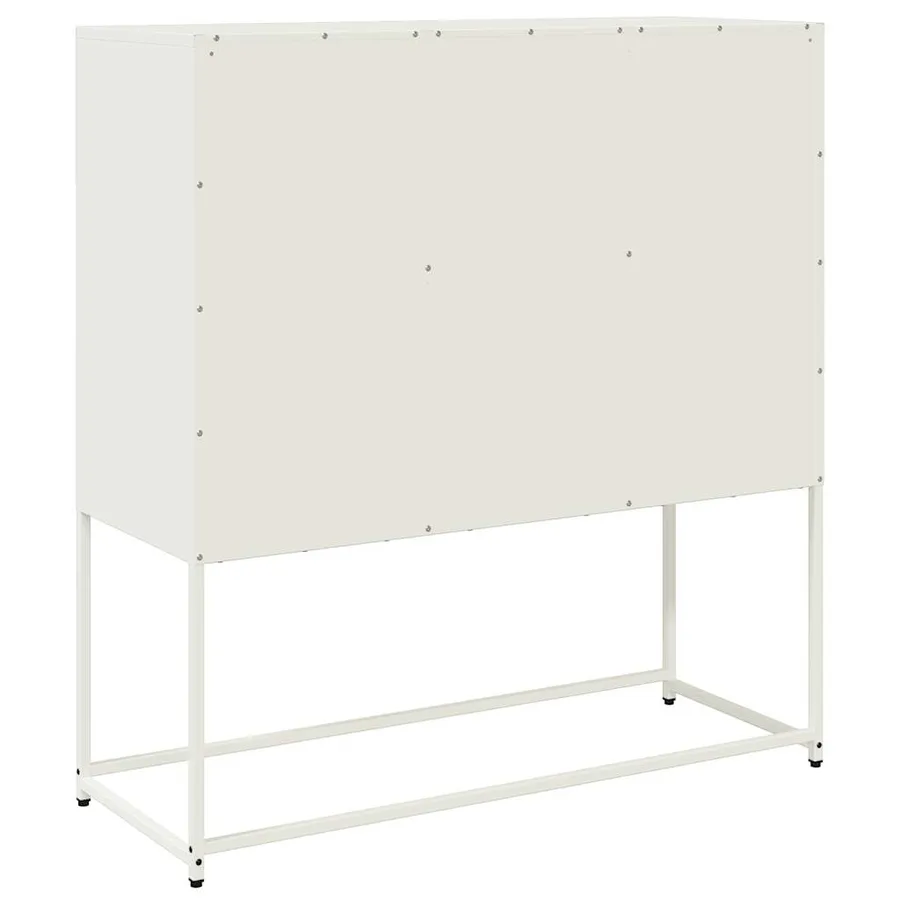 Buffet blanc 100,5x39x107 cm acier laminé à froid - 8