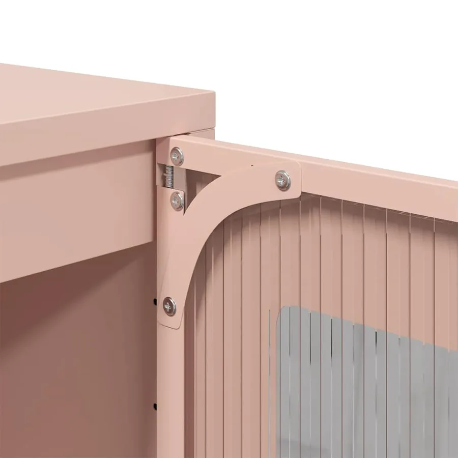 Buffet rose 100,5x39x107 cm acier laminé à froid - 11
