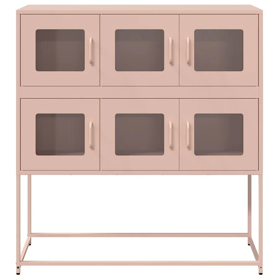 Buffet rose 100,5x39x107 cm acier laminé à froid - 5