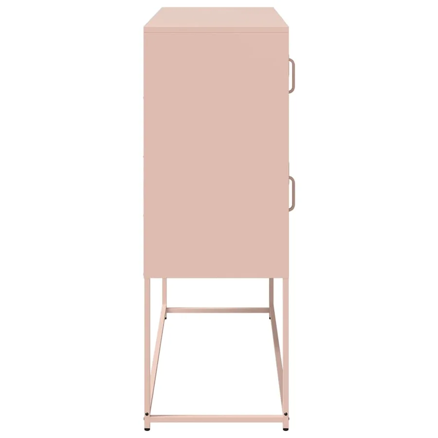 Buffet rose 100,5x39x107 cm acier laminé à froid - 7