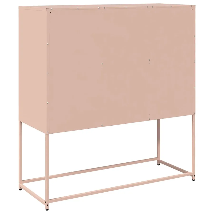 Buffet rose 100,5x39x107 cm acier laminé à froid - 8