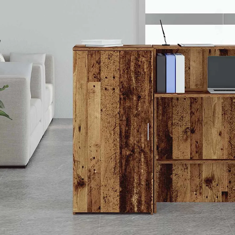 Armoire rangement vieux bois 50x45x103,5 cm bois d’ingénierie - 3