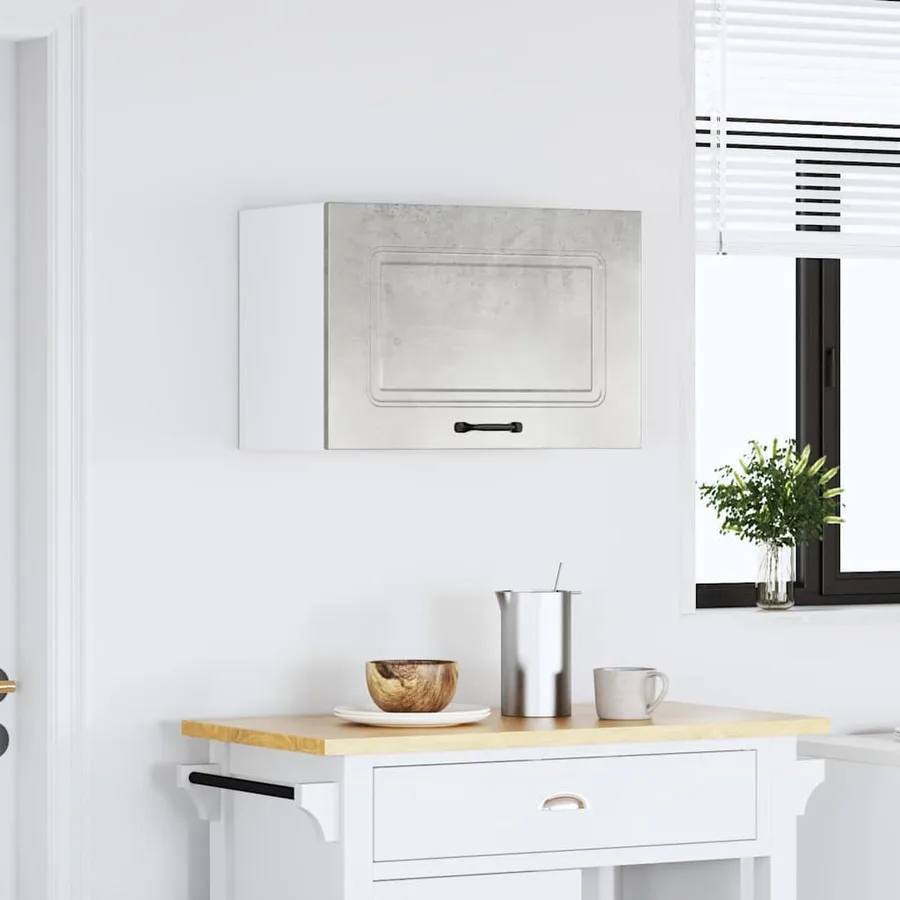 Armoire murale de cuisine Kalmar gris béton bois d'ingénierie - 3