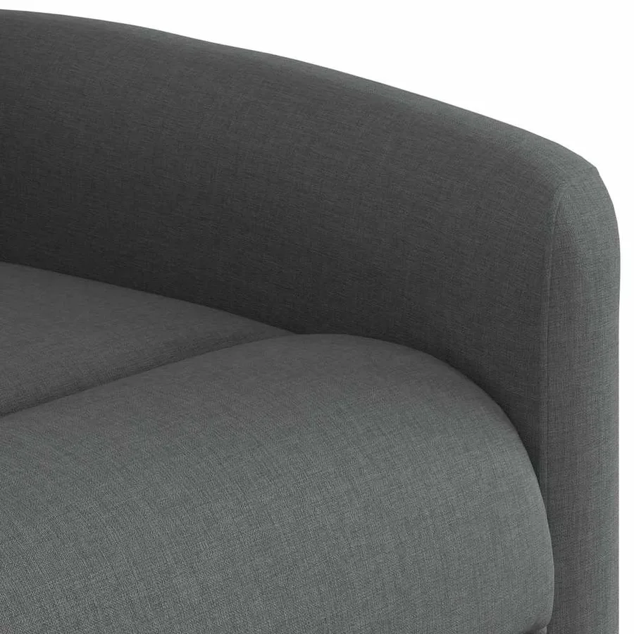 Fauteuil de massage inclinable Gris foncé Tissu - 9