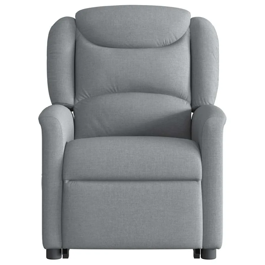 Fauteuil inclinable de massage électrique Gris clair Tissu - 5