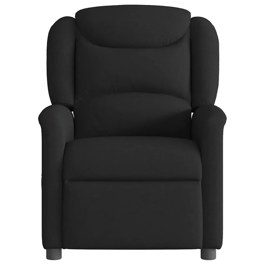 Fauteuil inclinable de massage électrique Noir Tissu - 5