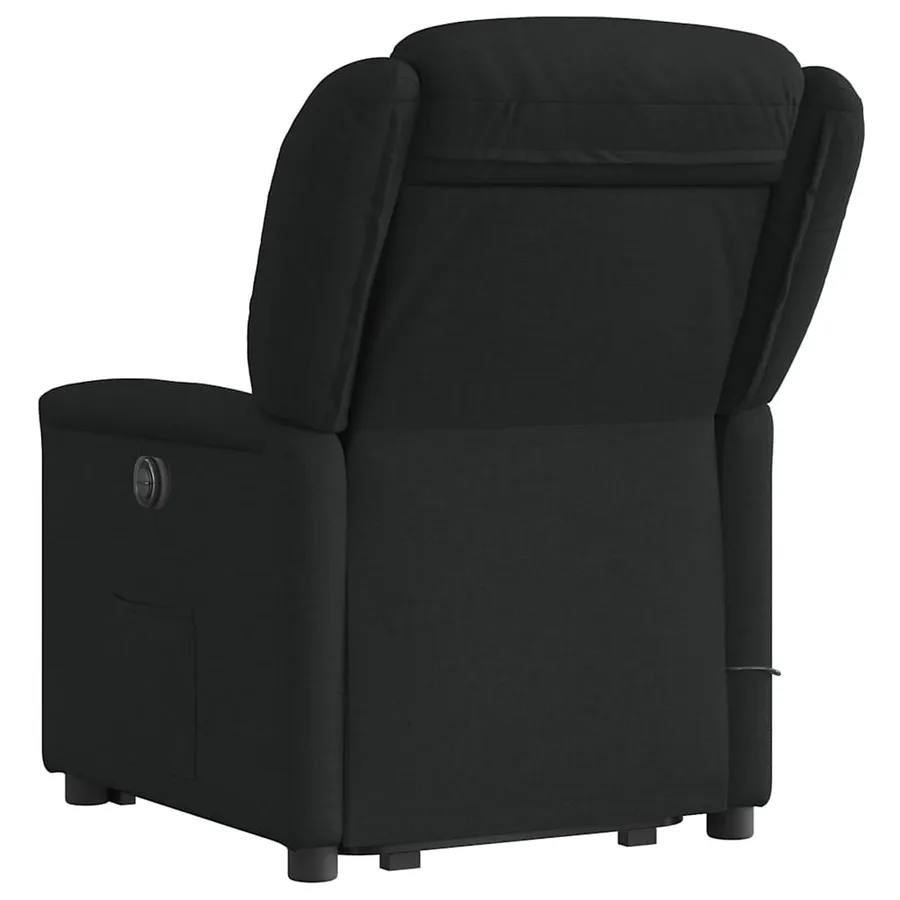 Fauteuil inclinable de massage électrique Noir Tissu - 7