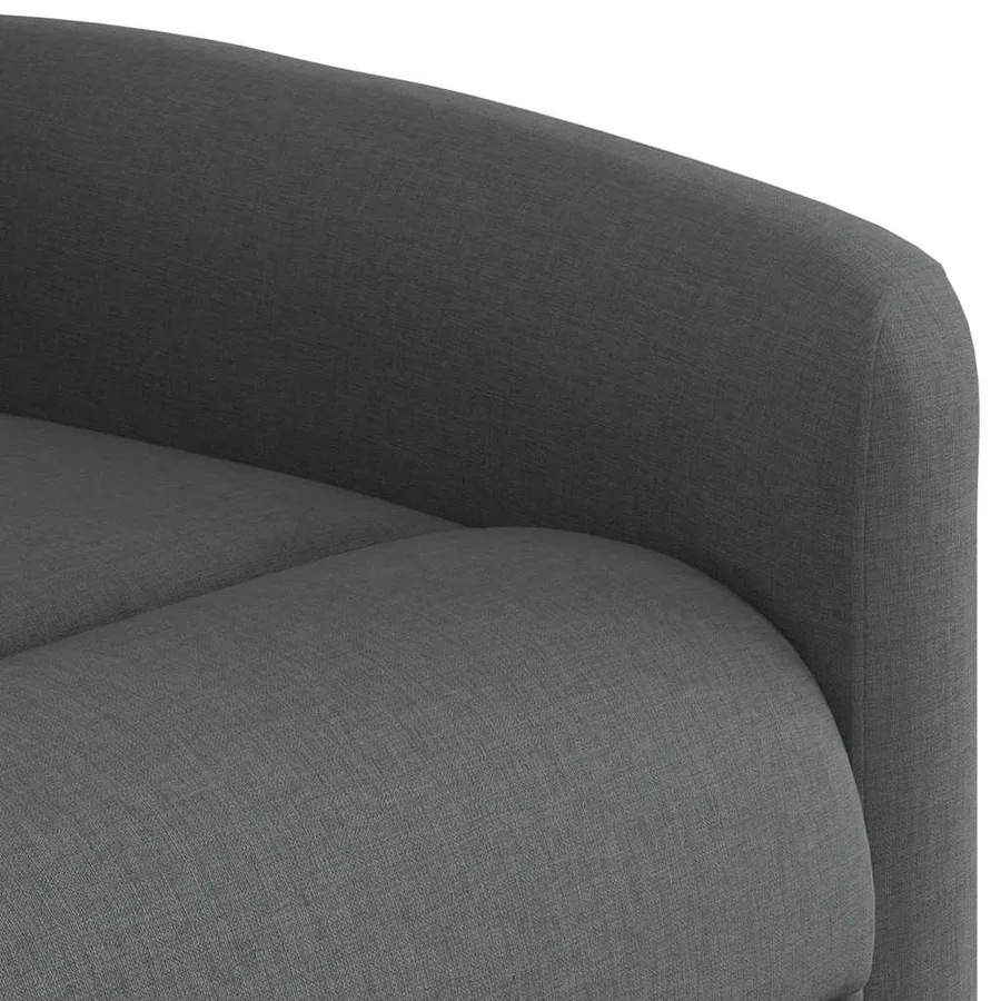 Fauteuil de massage inclinable Gris foncé Tissu - 11