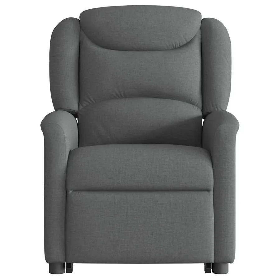 Fauteuil de massage inclinable Gris foncé Tissu - 5