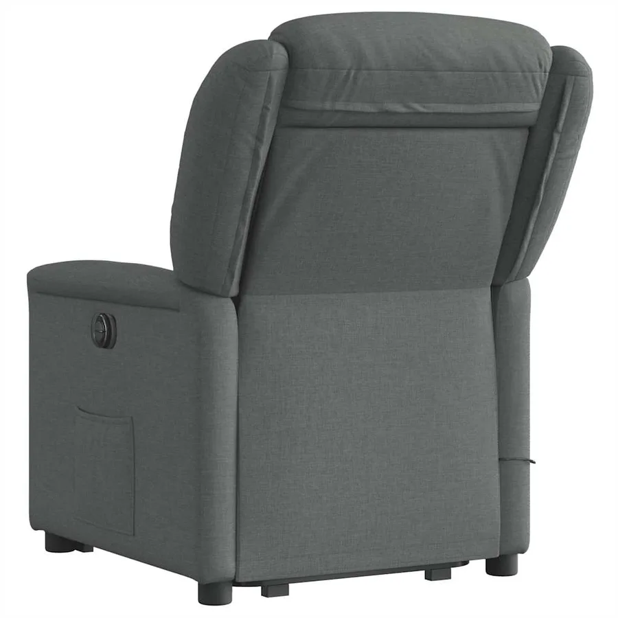 Fauteuil de massage inclinable Gris foncé Tissu - 7