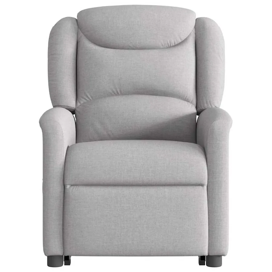 Fauteuil de massage inclinable gris nuage tissu - 5