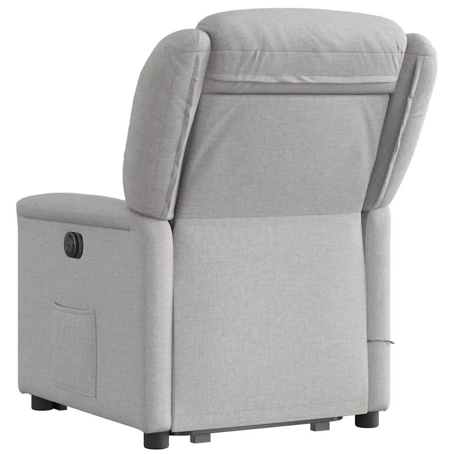 Fauteuil de massage inclinable gris nuage tissu - 7
