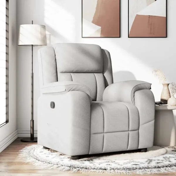 Fauteuil inclinable gris nuage tissu