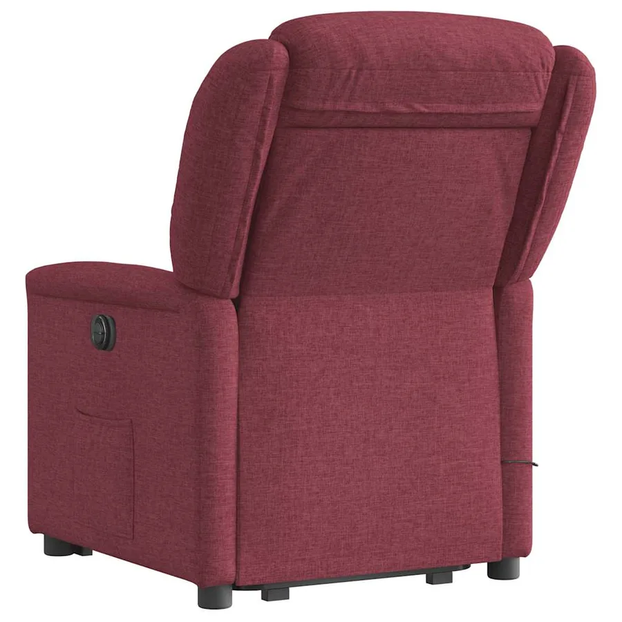 Fauteuil inclinable de massage Rouge bordeaux Tissu - 7