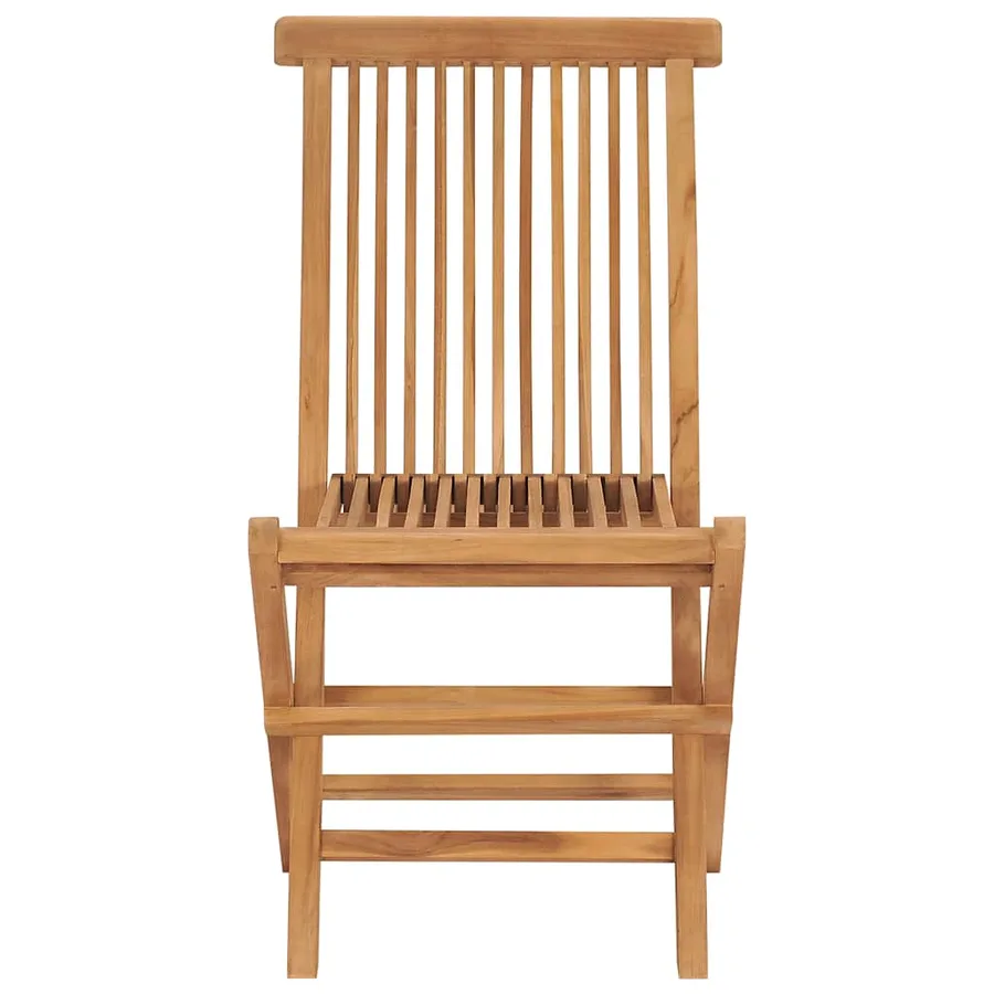 Chaises pliables de jardin lot de 2 Bois de teck solide - 5