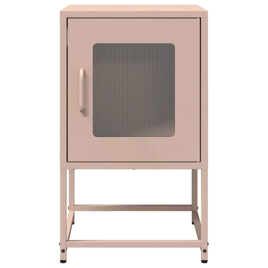 Table de chevet rose 36x39x60,5 cm acier laminé à froid - 5