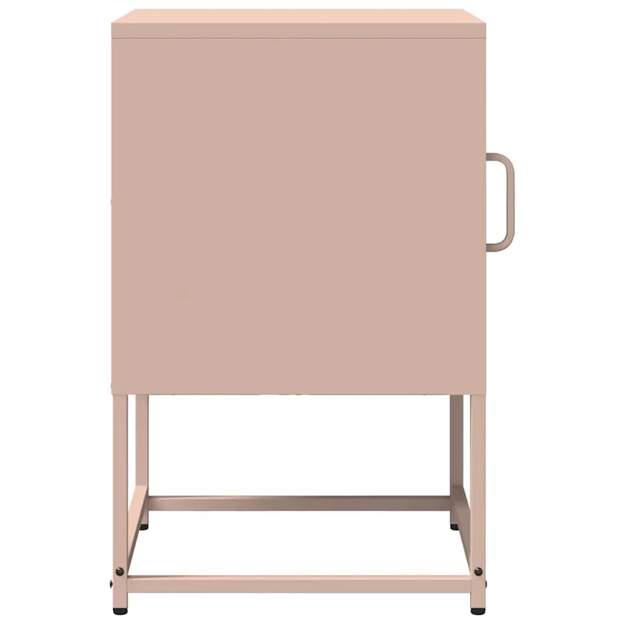 Table de chevet rose 36x39x60,5 cm acier laminé à froid - 6