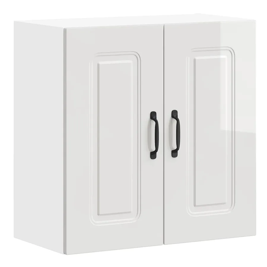 Armoire murale de cuisine Kalmar blanc brillant bois ingénierie - 2