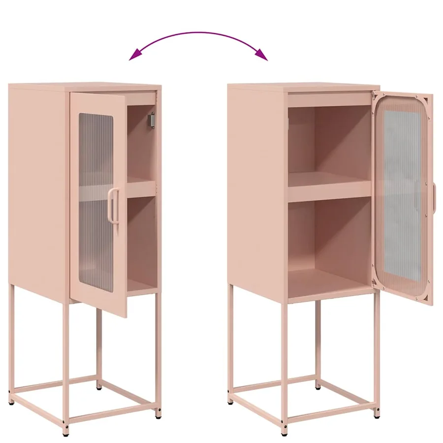 Buffet rose 36x39x107 cm acier laminé à froid - 10