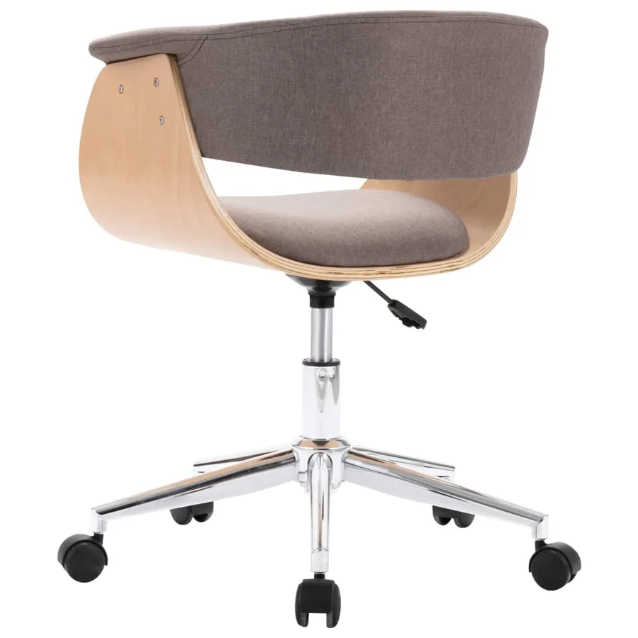 Chaises pivotantes à manger lot de 2 taupe tissu - 4