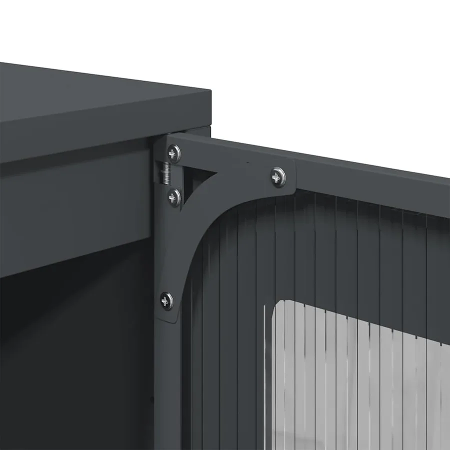Buffet anthracite 36x39x107 cm acier laminé à froid - 11