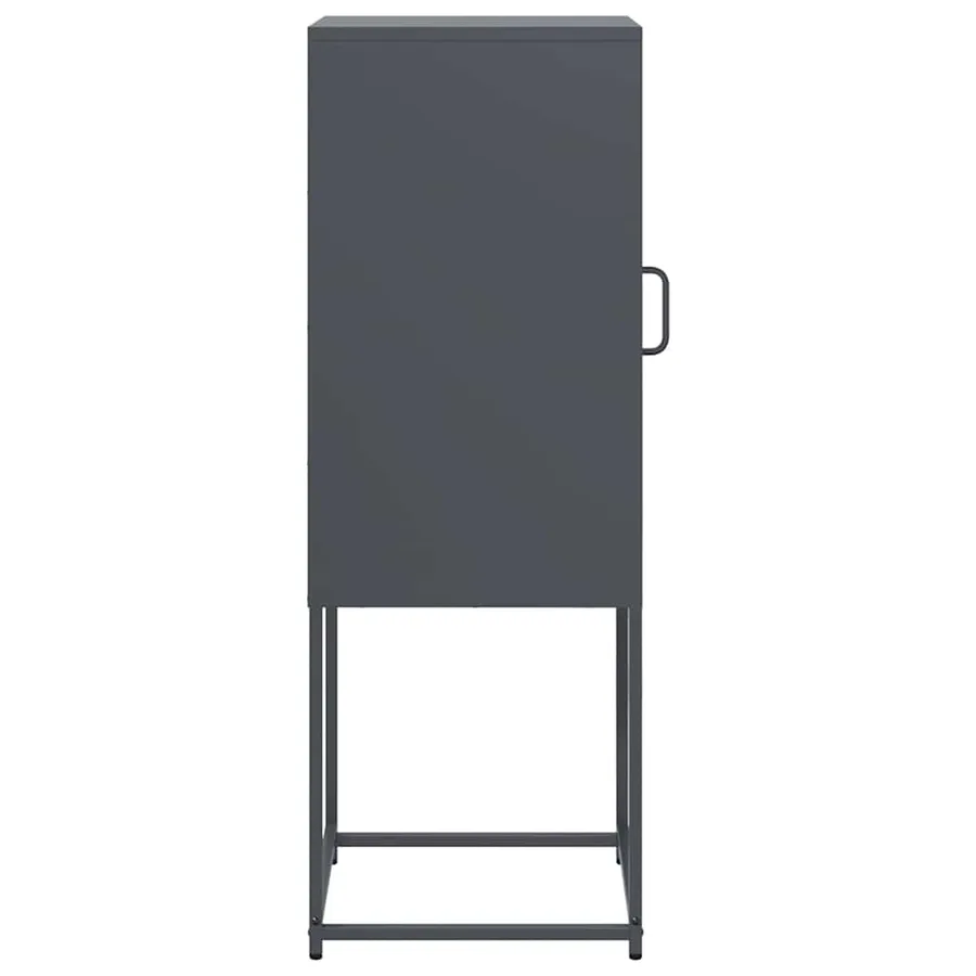 Buffet anthracite 36x39x107 cm acier laminé à froid - 6