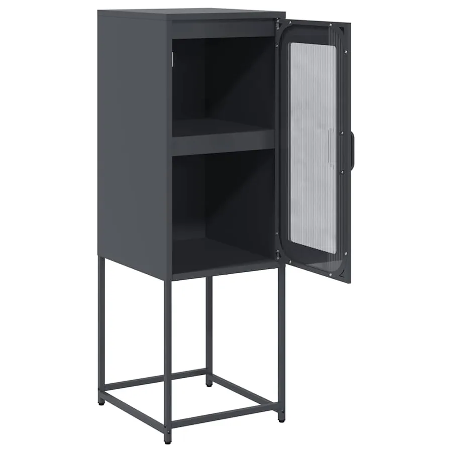 Buffet anthracite 36x39x107 cm acier laminé à froid - 7